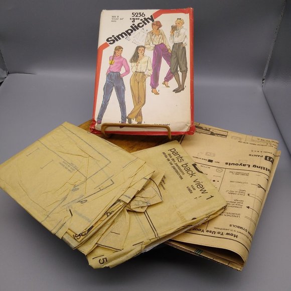 Vintage Sewing PATTERN Simplicity 5236, Women Pants 1981, Misses Size 8 Waist 24 - Picture 3 of 3